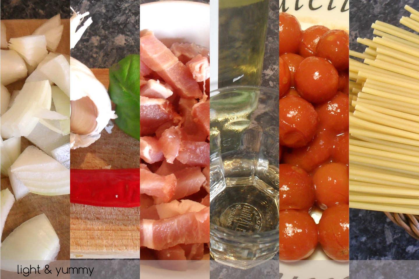 Bucatini amatriciana light recipe, Light & Yummy