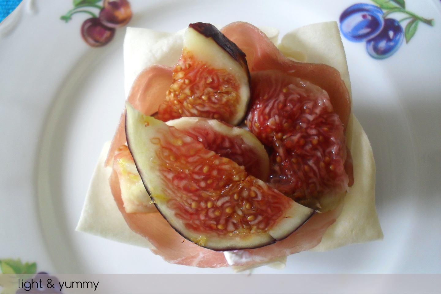 Figs and parma ham tartlets, summer recipe, Light & Yummy