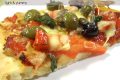 Pizza roasted peppers and olives, light recipe